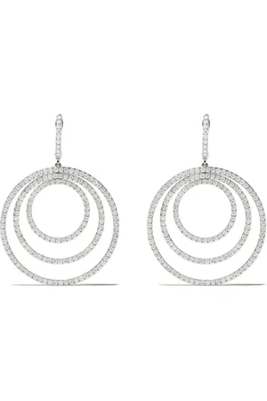 Kiki Mcdonough Arracadas Lola en oro blanco de 18kt con diamantes