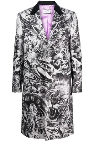 Philipp Plein Abrigo con estampado de tatuaje