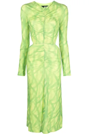ROTATE Vestido fruncido con aberturas