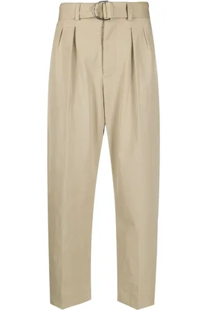 Nanushka Pantalones tapered con cinturón