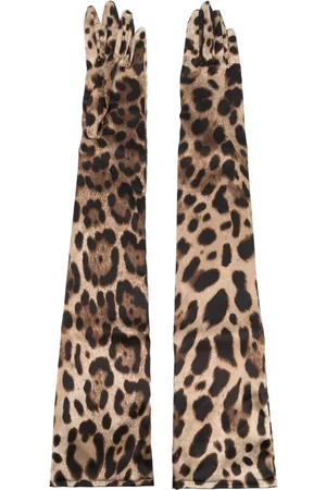 Dolce & Gabbana Leopard-print long gloves