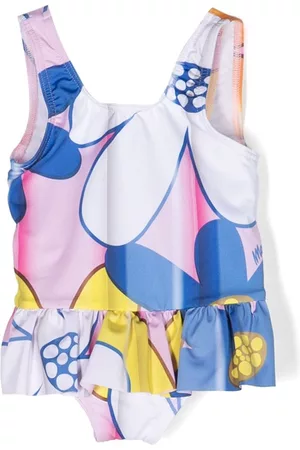 Moschino Floral-print peplum swimsuit