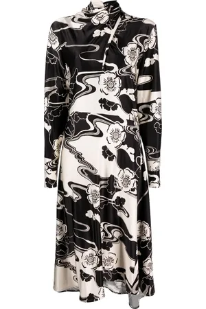 Jil Sander Vestido asimétrico con estampado floral