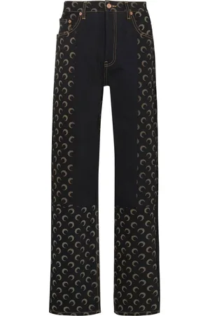 Marine Serre Jeans rectos Regen Crescent Moon