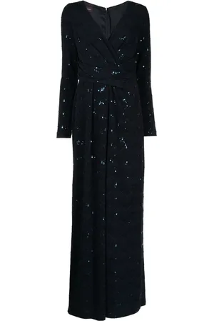 TALBOT RUNHOF Jumpsuit drapeado con detalles de lentejuelas