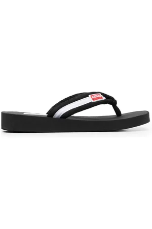 Kenzo Flip flops con motivo de rayas y parche del logo