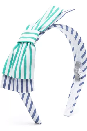 Il gufo Bow-detail striped headband