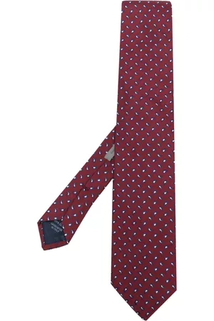 corneliani Embroidered-pattern silk tie