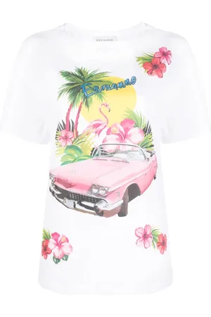 Ermanno Firenze Playera con estampado gráfico