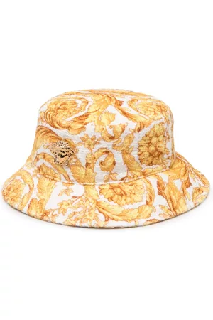 VERSACE Wide-brim logo-plaque hat