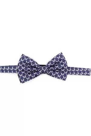 Lady Anne Butterfly-print silk bow tie