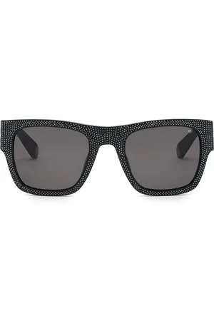 Philipp Plein Lentes de sol con armazón cuadrada y detalles de cristal