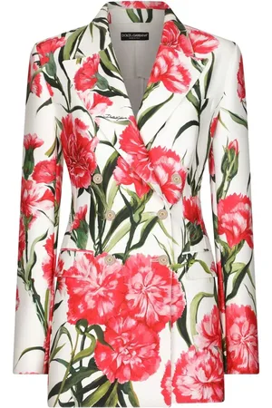 Dolce & Gabbana Blazer con doble botonadura y estampado floral