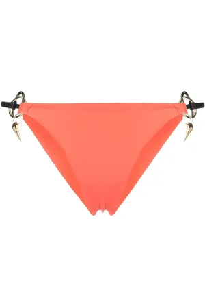 Roberto Cavalli Bikini bottom con dije de diente de tigre