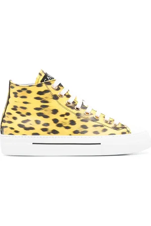 Roberto Cavalli Tenis altos con animal print