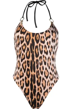 Roberto Cavalli Traje de baño con estampado de leopardo