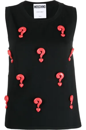 Moschino Blusa sin mangas con motivo Question Mark