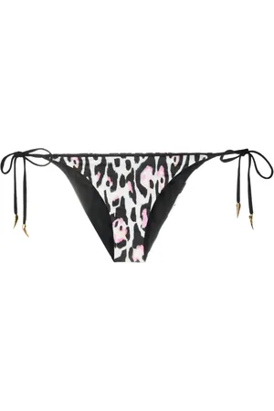 Roberto Cavalli Bikini bottom con estampado de leopardo