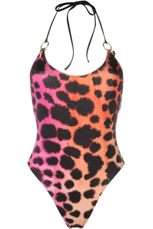 Roberto Cavalli Traje de baño con estampado de leopardo
