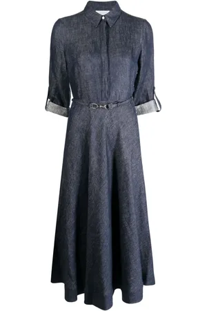 GABRIELA HEARST Vestido midi camisero de mezclilla