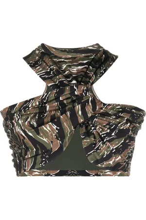 The Attico Top Asahi con estampado militar
