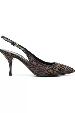 Moschino Zapatillas con logo en jacquard y tacón de 80mm