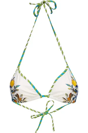 La DoubleJ Top de bikini con estampado floral