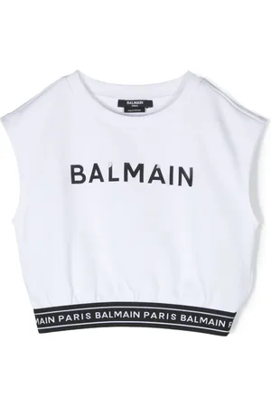 Balmain Top con logo estampado