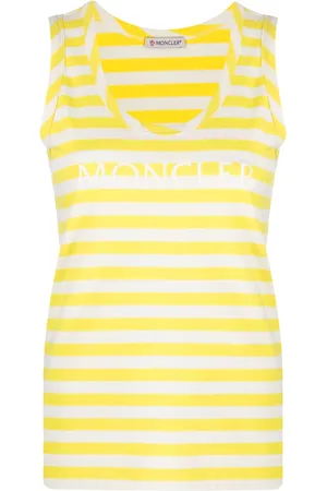 Moncler Camiseta con logo estampado y motivo de rayas