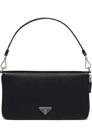 Prada Portadocumentos con placa del logo