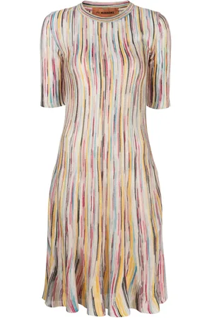Missoni Vestido de seda con motivo de rayas