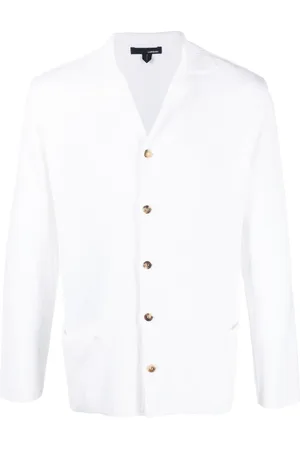 LARDINI Camisa manga larga con cuello italiano