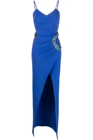 Balmain Vestido largo con detalle de serpiente