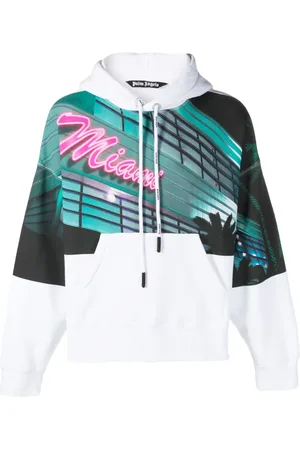 Palm Angels Hoodie con estampado gráfico y cordones