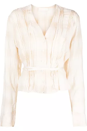 OUR LEGACY V-neck pleated blouse
