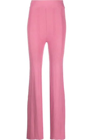 REMAIN Pantalones tejidos de canalé acampanados