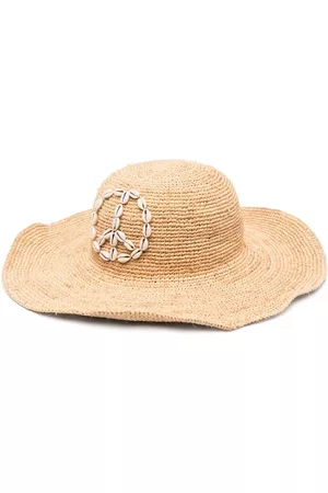 Alanui Peace-motif woven hat