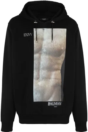 Balmain Hoodie con estampado gráfico