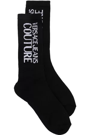 VERSACE Calcetines tejidos con logo estampado