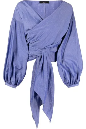 Voz Blusa corta cruzada de manga larga