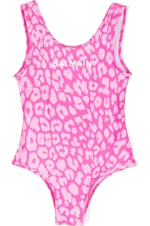 Balmain Traje de baño con estampado de leopardo