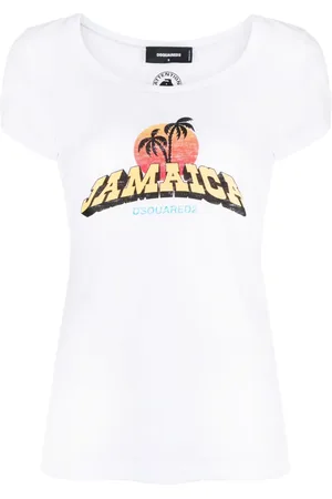 Dsquared2 Playera con cuello redondo y logo estampado