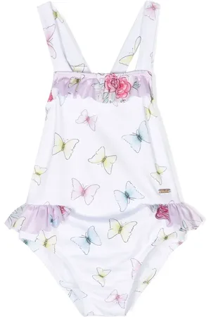 PATACHOU Traje de baño con mariposas estampados y volantes
