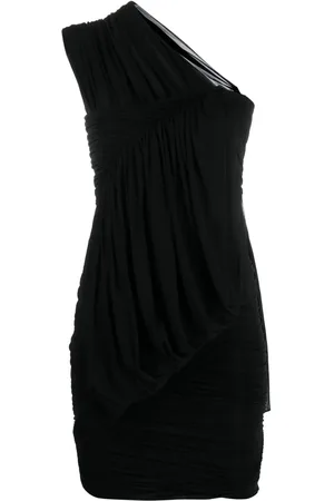 Rick Owens Vestido corto con un hombro descubierto