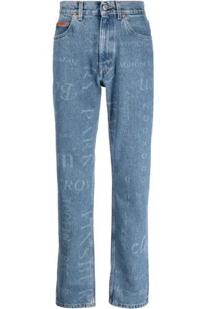 MARTINE ROSE Jeans rectos estampados