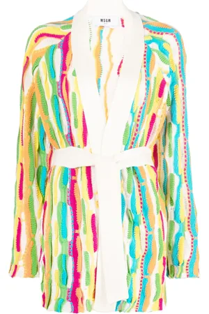 Msgm Abrigo estilo cárdigan con cinturón