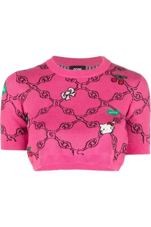 GCDS Top tejido con estampado de caricatura