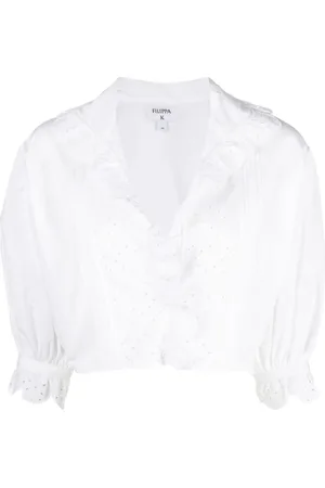 Filippa K Blusa corta con diseño bordado