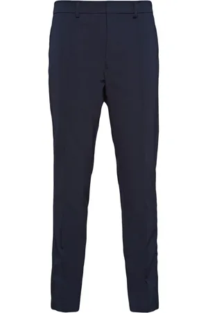 Prada Pantalones de vestir con logo triangular