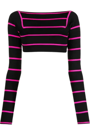 Puccini Top corto con rayas en jacquard
